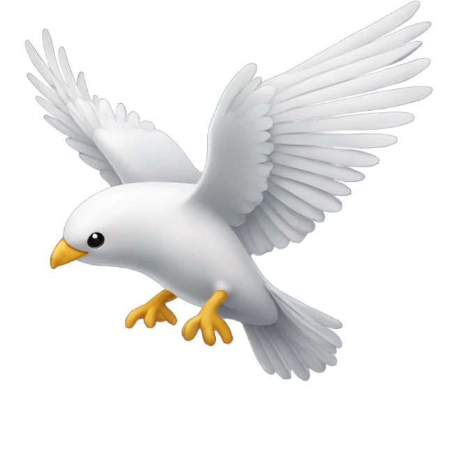Étiquette de prix avec des ailes d'oiseau emoji