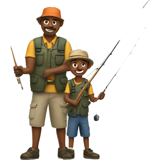 father son fishing emoji