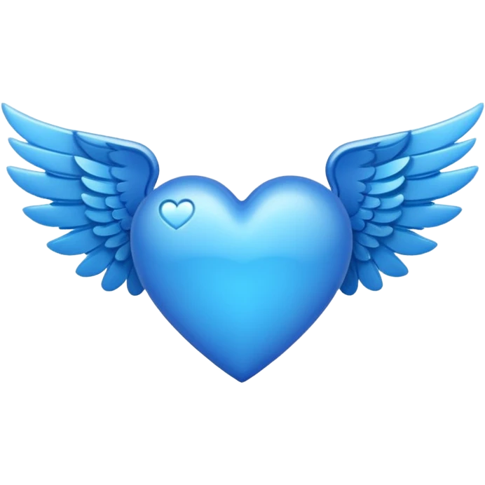 blue heart with wings emoji