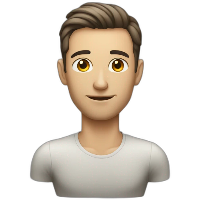 Very Slim Man Doing the Gay emoji