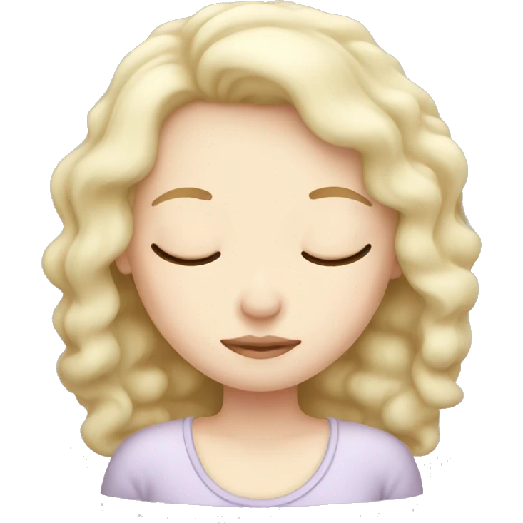 pale girl sleeping  emoji