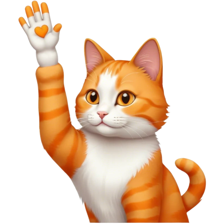 Cat giving a salute emoji