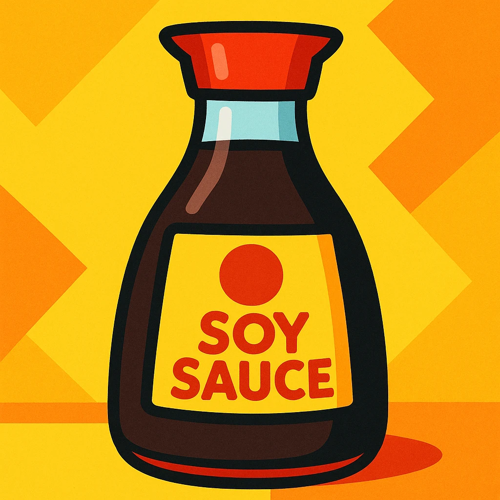 a bottle of soy sauce, cartoon style emoji