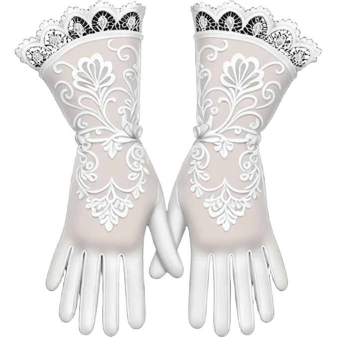 victorian age lace gloves emoji