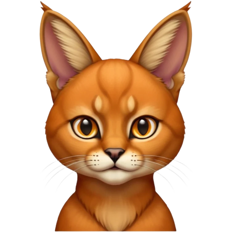 Caracal cat in a Android style emoji emoji