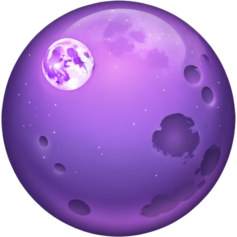 realistic looking lilac moon emoji