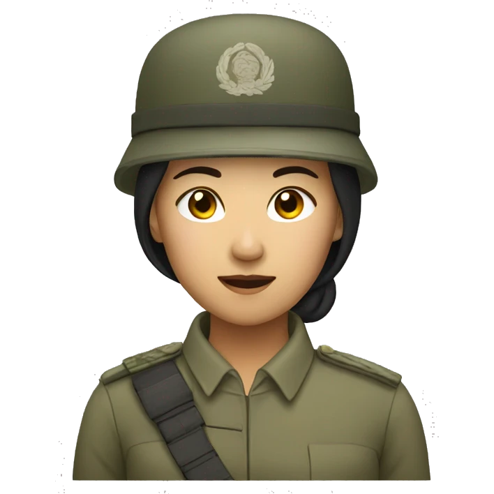 asian soldier woman emoji