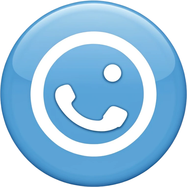 Un rond bleu clair avec le signe correcte en blanc  emoji