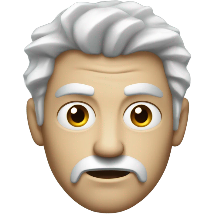 Scary white man emoji