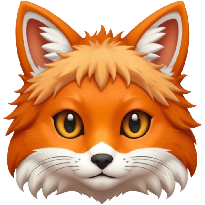Half fox half cat 🐱🦊 emoji