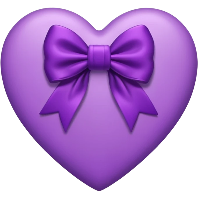 purple heart with a velvet bow emoji