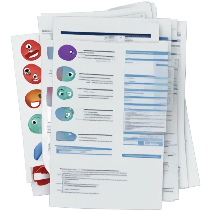 Blood testing documents emoji