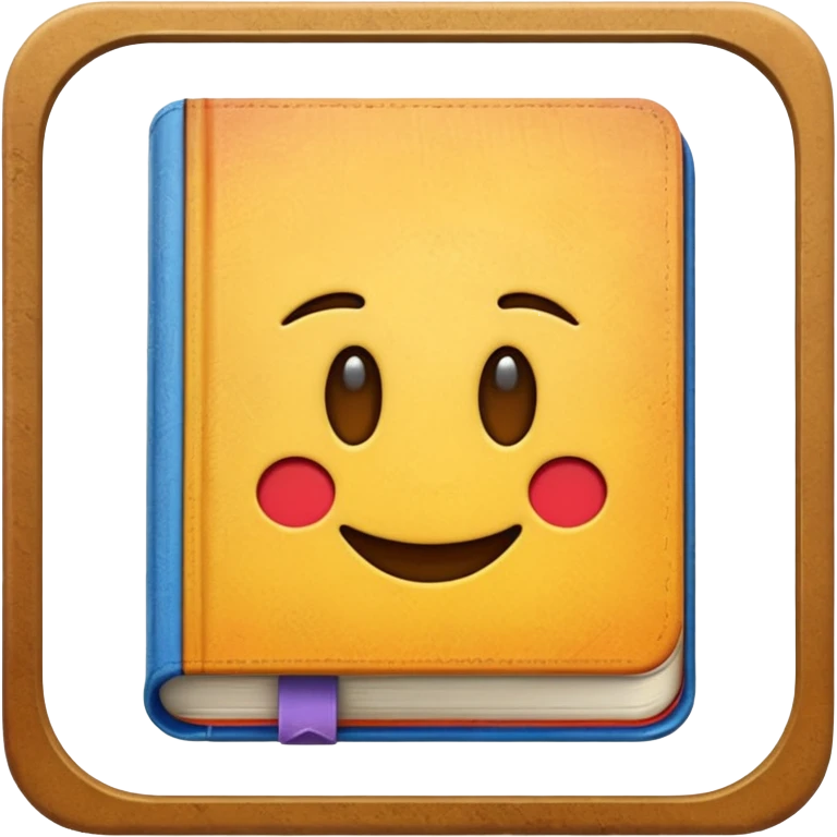 The textbook with 'Emoji' on the cover emoji