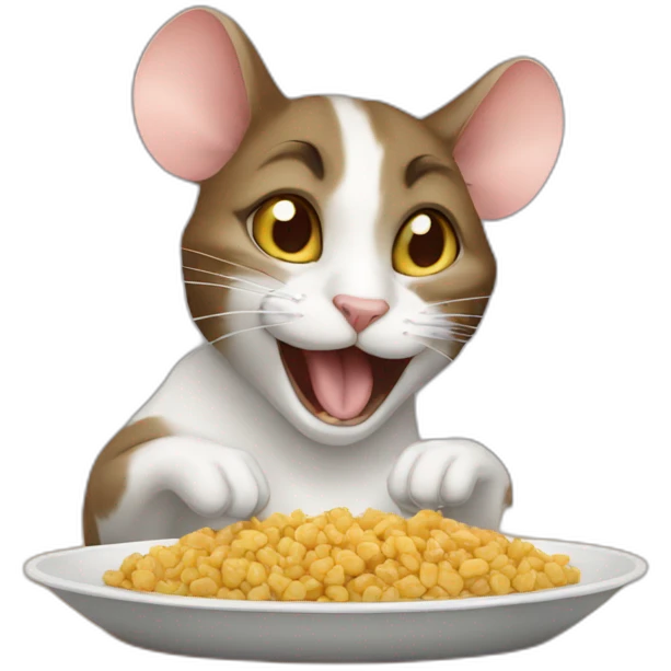mouse-eating-cat emoji