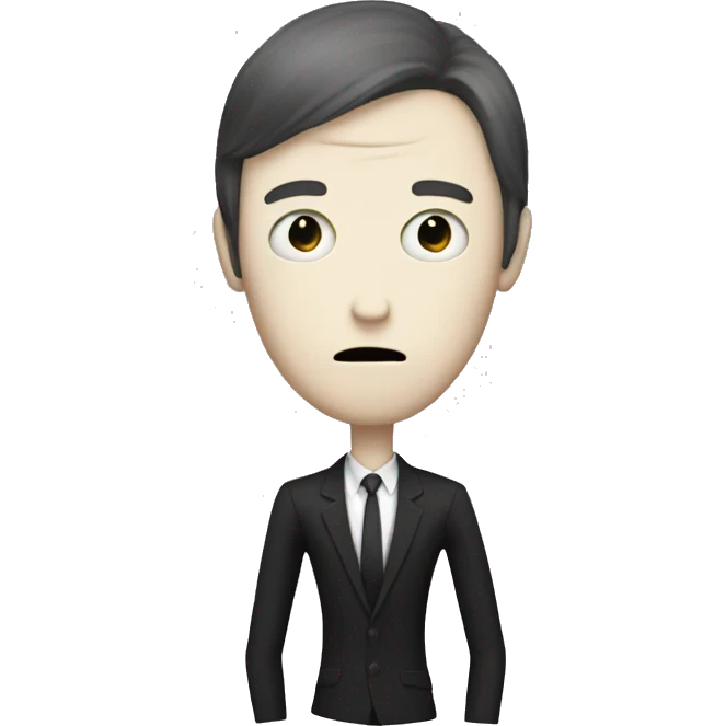 Slender Man with hair emoji