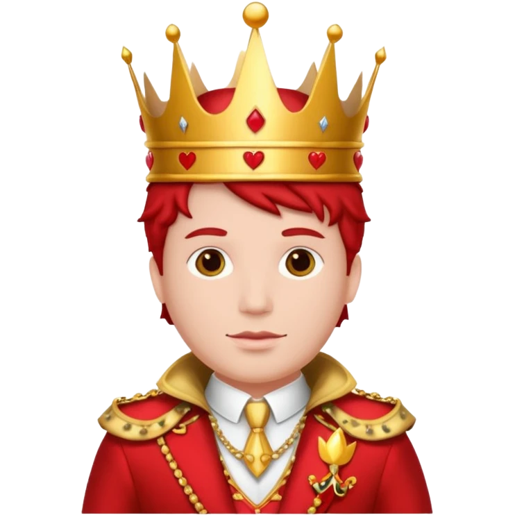 Red King in hearts suit emoji