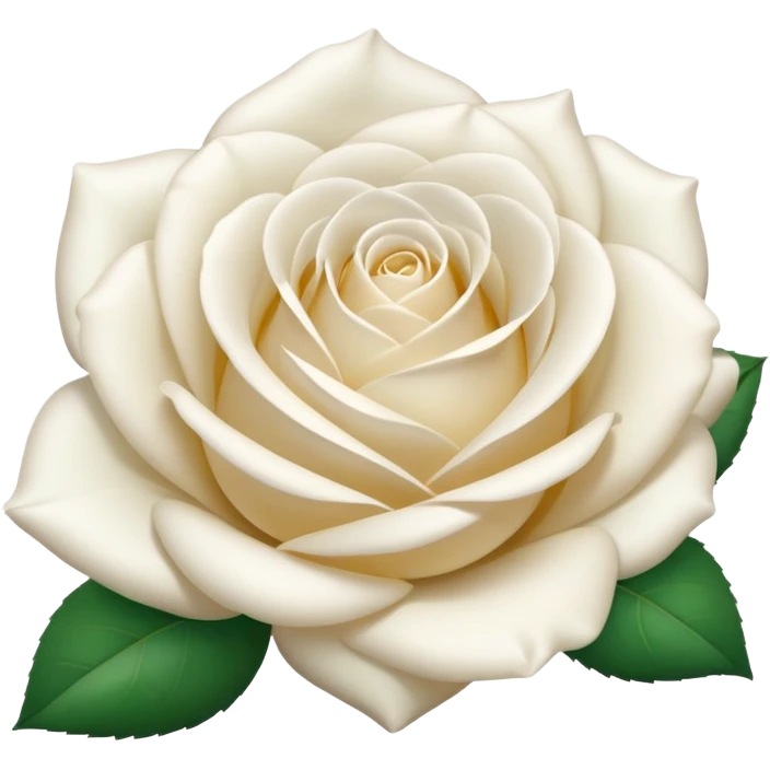 white rose, no green leaves emoji