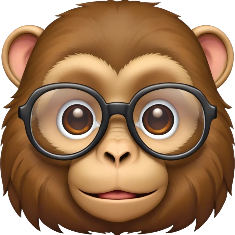 monkey with glasses  emoji