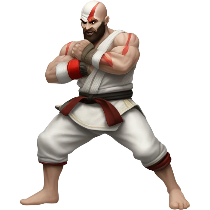 Kratos doing jiujitsu  emoji