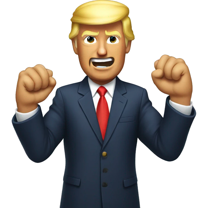 Donald trump making a fist emoji