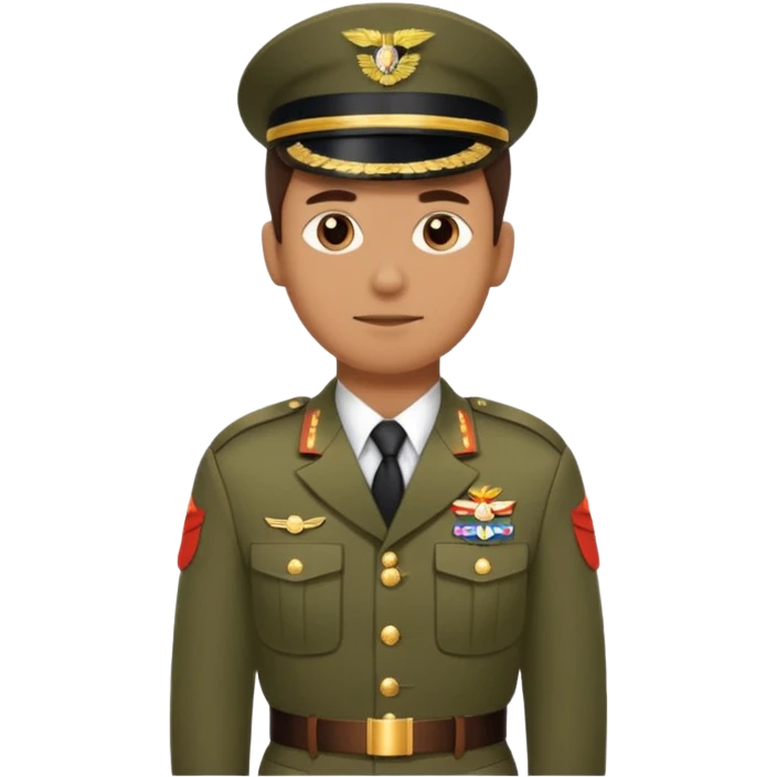 Man standing at parade rest emoji