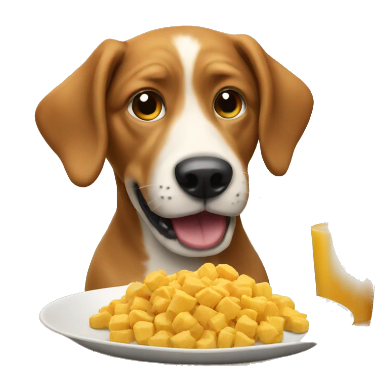 Dog eating food emoji