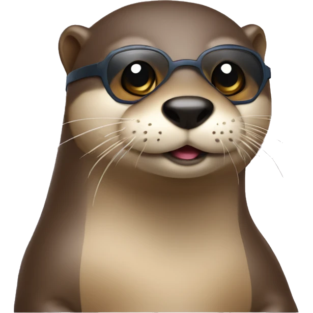 emojis d’une loutre cool avec un appareil photo emoji
