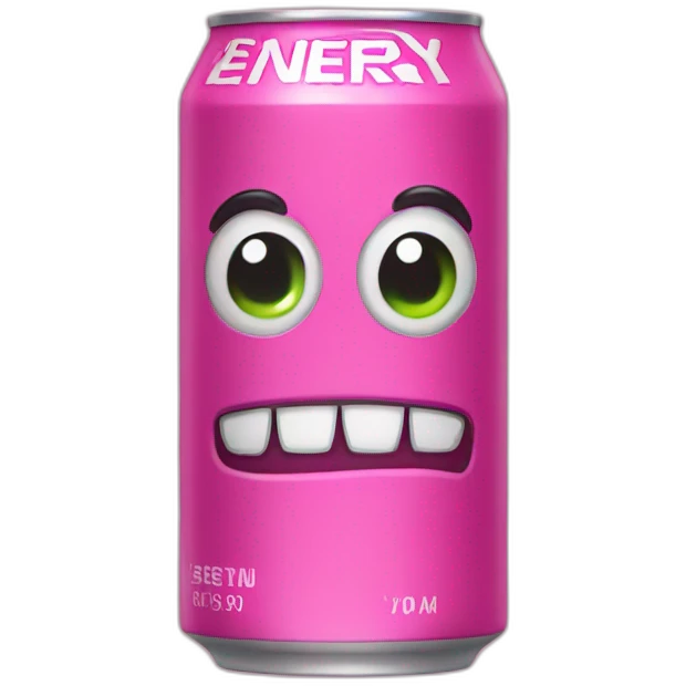 pink monster energy drink can emoji