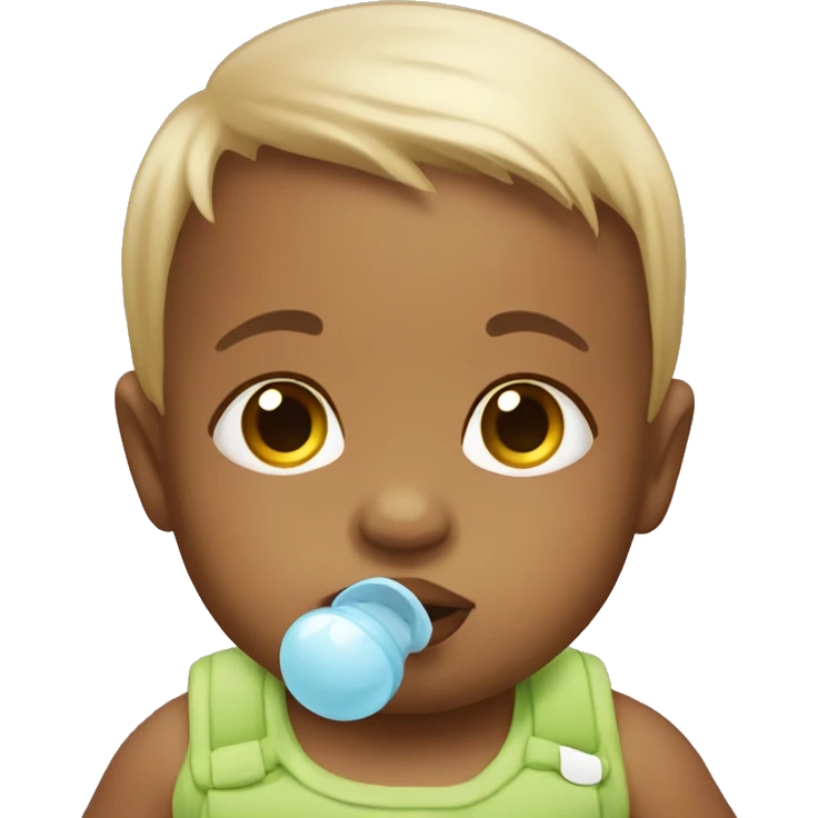 Baby with pacifier emoji