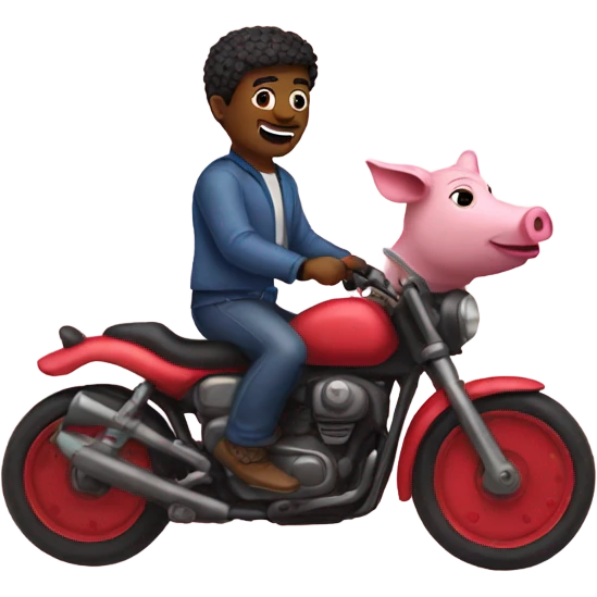 Make him ride a pig emoji