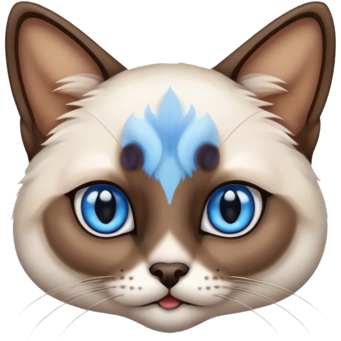 cute siamese cat blue eyes emoji