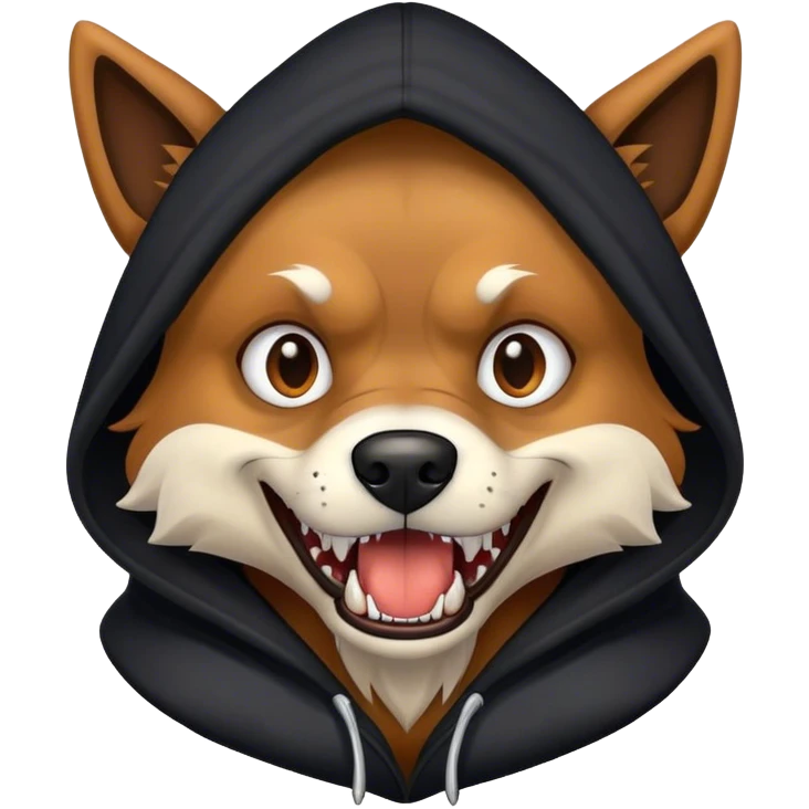 scary dog with hoodie emoji