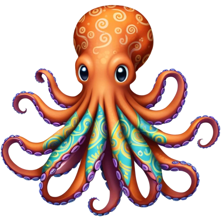 Octopus wearing a dress emoji