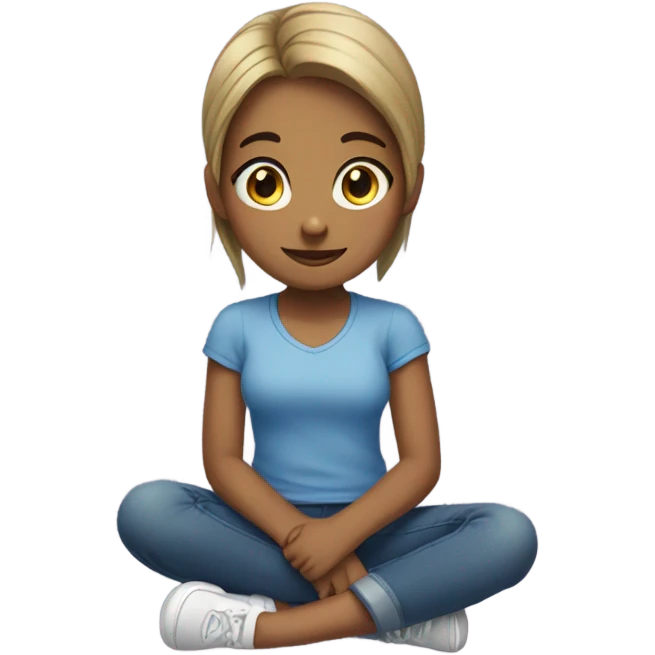 girl on floor emoji