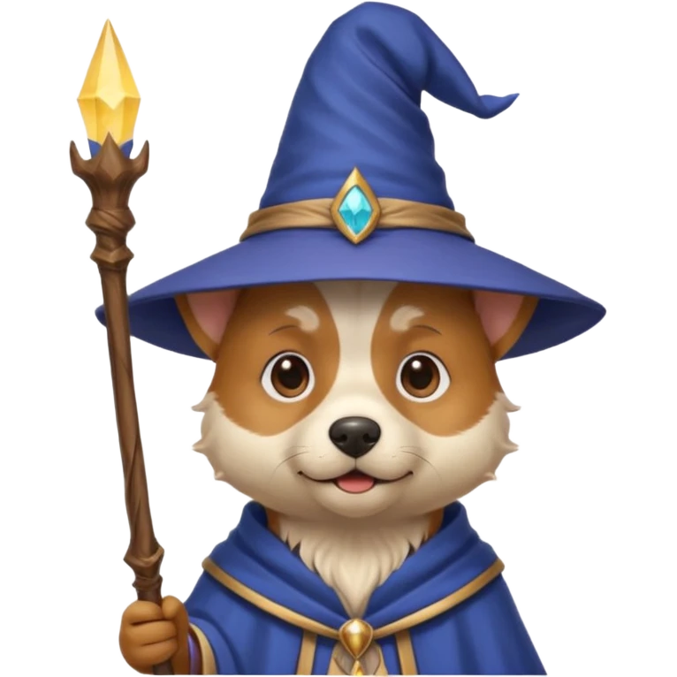 Dog wizard emoji