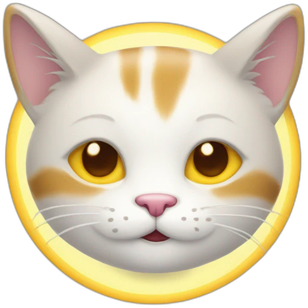 Smiling cat face with halo emoji