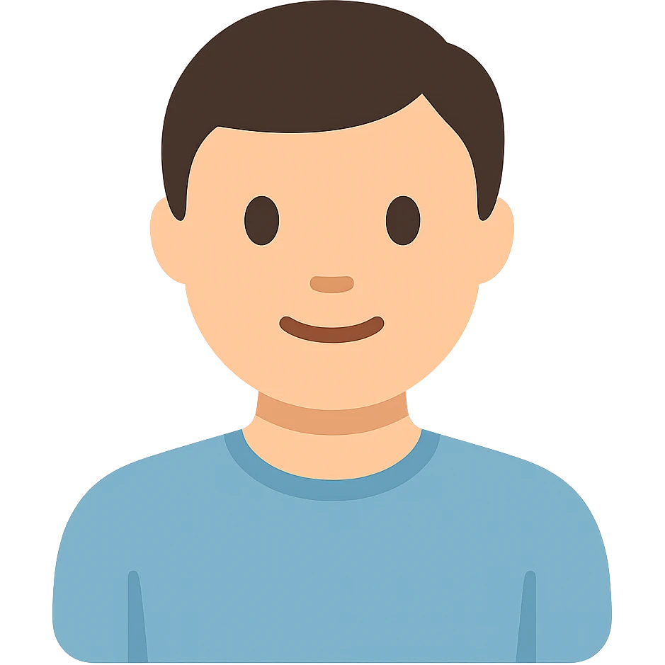 Enhance the 2D default user icon with more detailed subtle facial features and clothing details, maintaining the color-filled style, no background. emoji