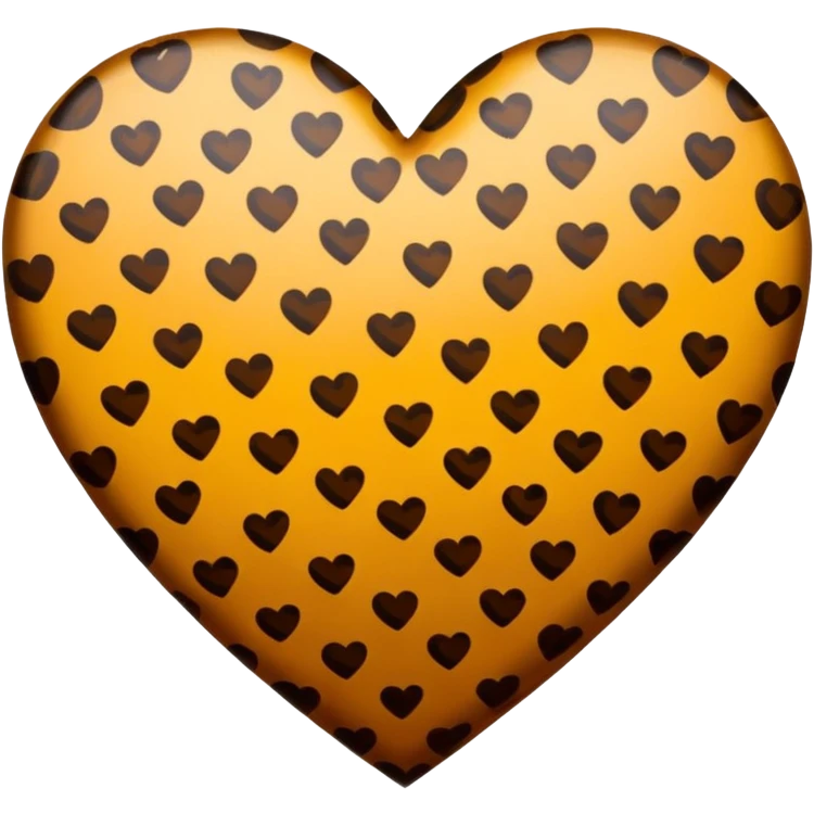 Corazón  con estanpado de leopardo emoji