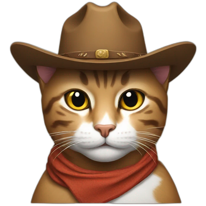 Cowboy cat emoji