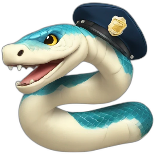 Serpiente vestida de policía emoji