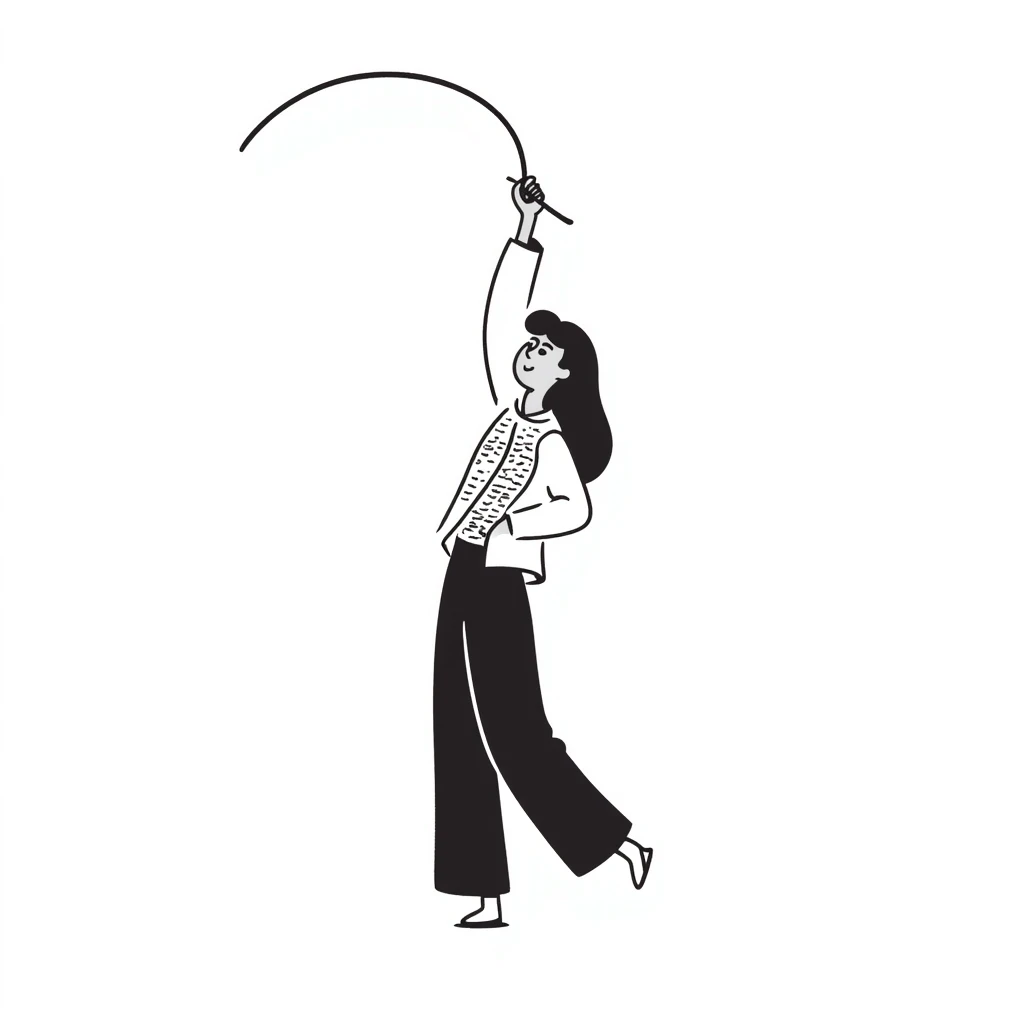 woman raising a whip emoji