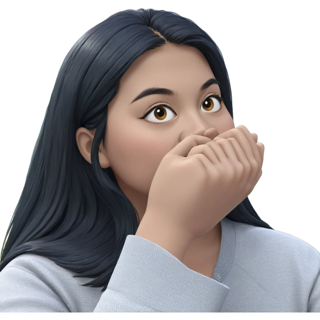 girl with black hair outdoors emoji