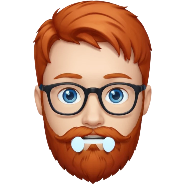 nerdy red head with blue eyes and beard emoji
