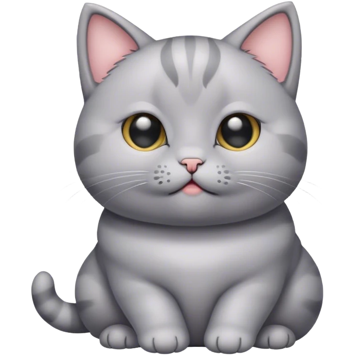 灰色的小胖猫 emoji