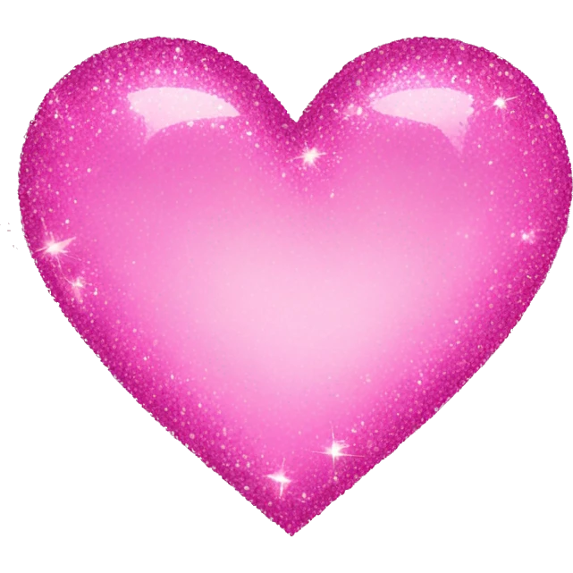 Pink sparkly heart emoji