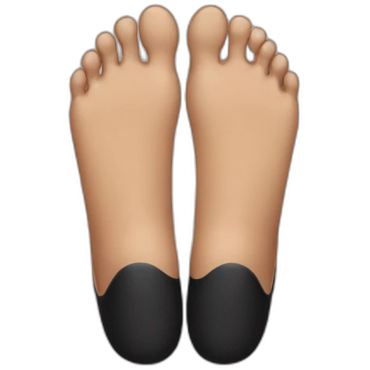 Black feet emoji