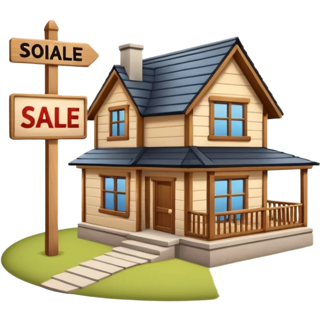 house for sale skeuomorphism style emoji