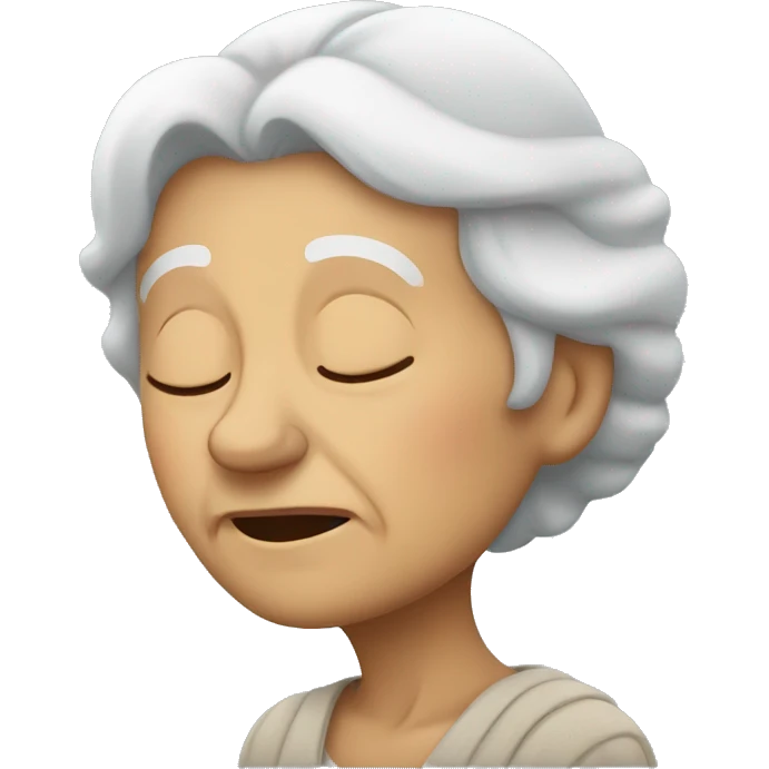 Old woman sleeping emoji