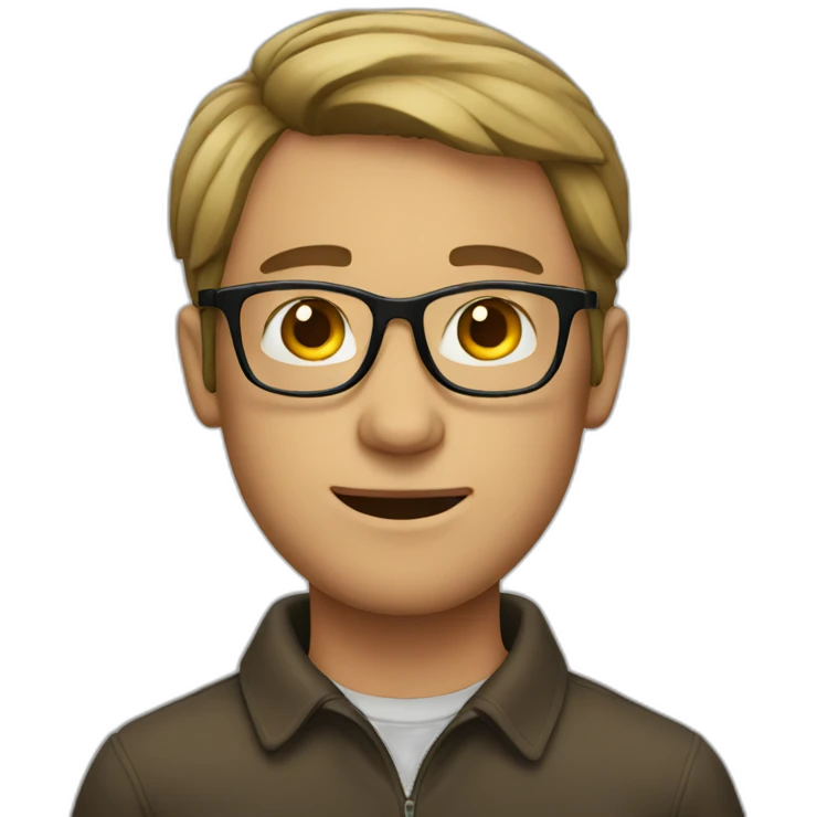 Guy with glasses emoji