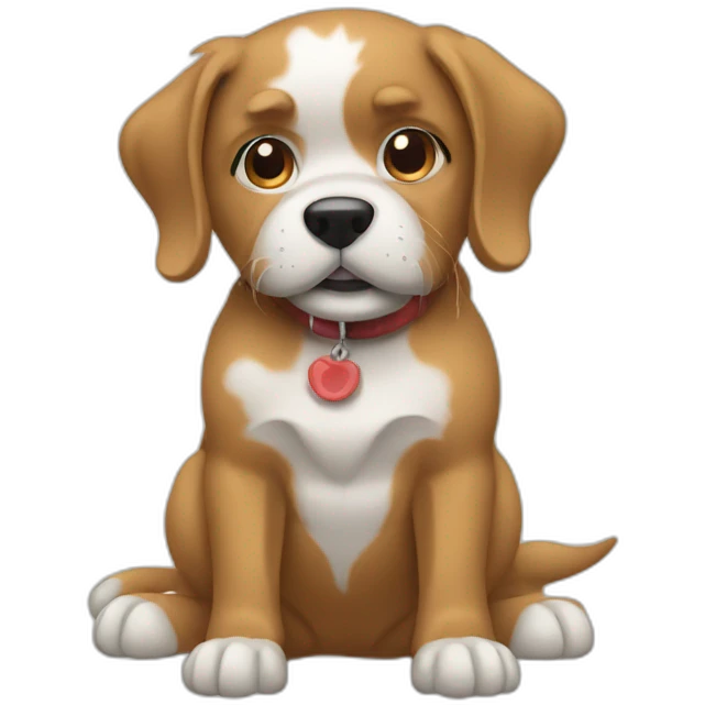 Dog doing graphic design emoji